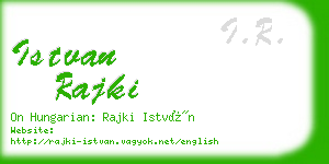 istvan rajki business card